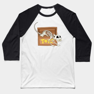 Haunted Cat Toy Box Baseball T-Shirt